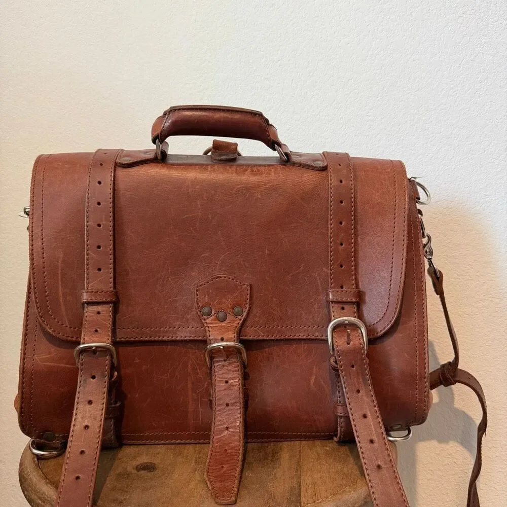 Saddleback Large Classic Leather Briefcase Bag Brown Full Grain Leather
